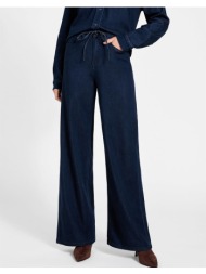 guess blossom wide leg παντελονι γυναικειο w6ra3od6980-okln denimdarkblue