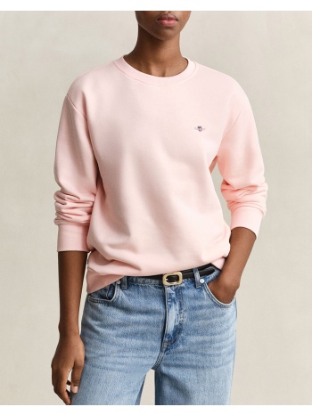 gant φουτερ μμ shield c-neck sweat 3gw4201414-647 lightpink