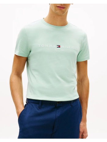 tommy hilfiger tommy logo tee mw0mw11797-mai greensnake