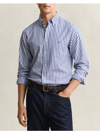 gant υποκαμισο μμ reg classic poplin stripe shirt