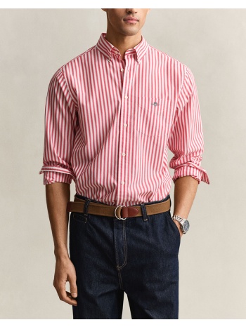 gant υποκαμισο μμ reg classic poplin stripe shirt