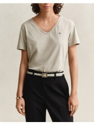 gant μπλουζα κμ reg shield ss v-neck t-shirt 3gw4200750-3 biege