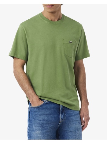 lacoste μπλουζα κμ tee-shirt 3th2827-02m green