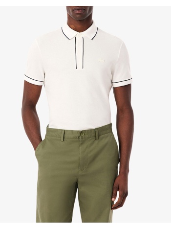 lacoste μπλουζα πολο κμ polo ss 3ph8184-70v offwhite