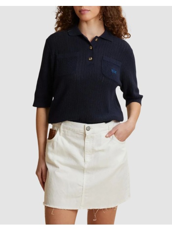 la martina μπλουζα πλεκτη κμ woman polo sweater cotton yarn