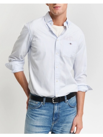 gant υποκαμισο μμ reg poplin stripe shirt 3g3000130-455