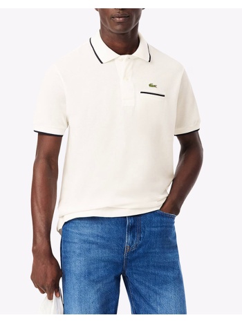 lacoste μπλουζα κμ polo ss 3ph9838-ev0 offwhite