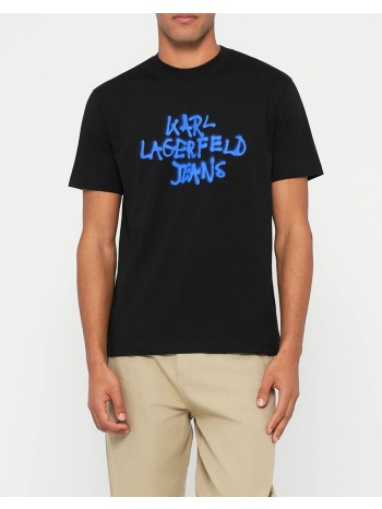 karl lagerfeld jeans klj reg ss graffiti tee b1m17065-999