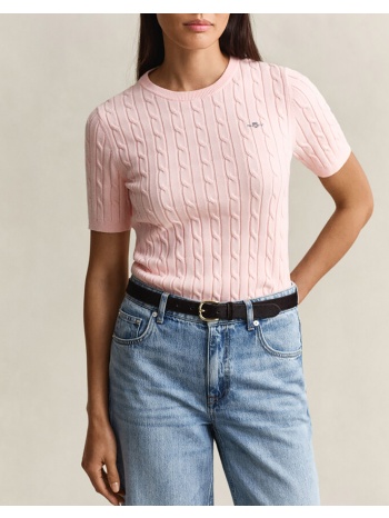 gant πουλοβερ κμ stretch cotton cable ss c-neck