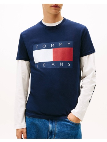 tommy jeans tjm reg big flag ss tee ext dm0dm22645-c1g