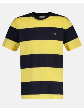 gant μπλουζα κμ bar stripe ss t-shirt 3g2003203-714 yellow