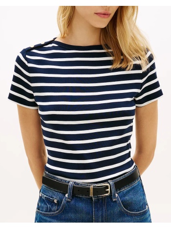 tommy hilfiger gold button slim ss tee ww0ww49250-0x3 mixed