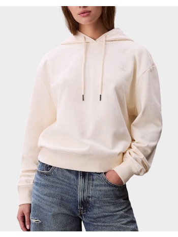 calvin klein ls archive terry po hood lv047c224g-f7j cream