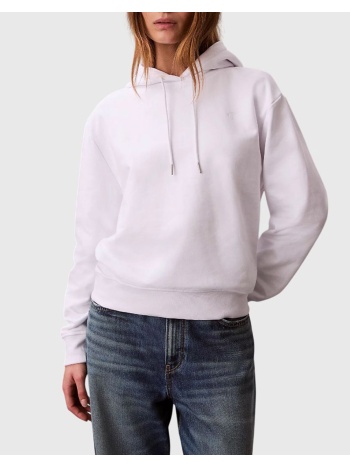 calvin klein ls archive terry po hood lv047c224g-yaa white