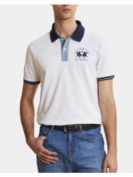 la martina μπλουζα πολο κμ ma s/s polo piquet stretch 3lmmcp005-00001 white