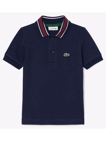lacoste μπλουζα πολο κμ polo ss 3pj1055-166 navyblue