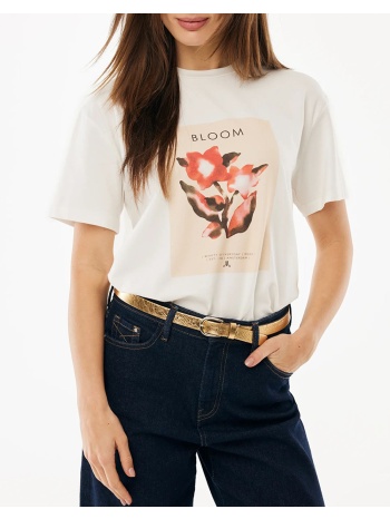 mexx flower print t-shirt mf007802861w-110605 offwhite