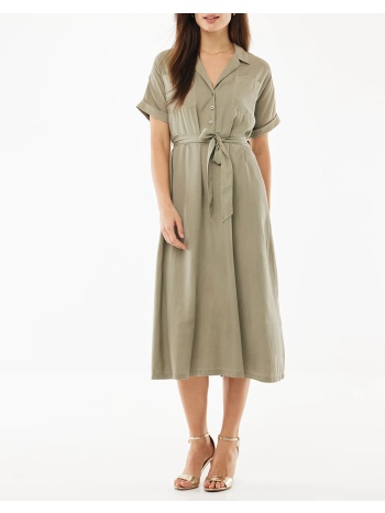 mexx lyocell dress mf006301461w-190417 khaki