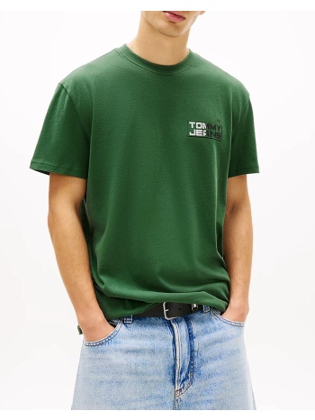 tommy jeans tjm reg tj gym block ss tee ext dm0dm22536-mbl