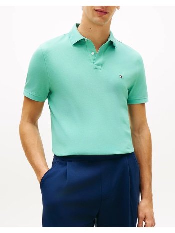 tommy hilfiger 1985 regular polo mw0mw17770-csr aqua