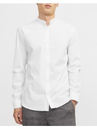 jack&jones jjjoe shirt ls plain mao 12205921-white white