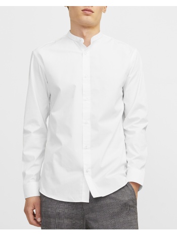 jack&jones jjjoe shirt ls plain mao 12205921-white white