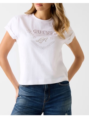 guess ss cn la stars tee μπλουζα γυναικειο w6ri30i3z14-g011