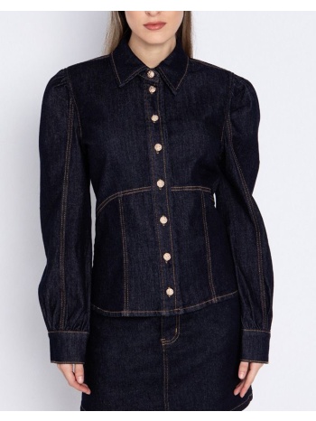 toi&moi τζιν πουκαμισο 30-5695-126-1014 denimdarkblue