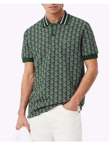 lacoste μπλουζα πολο κμ polo ss 3dh1417-d1r green