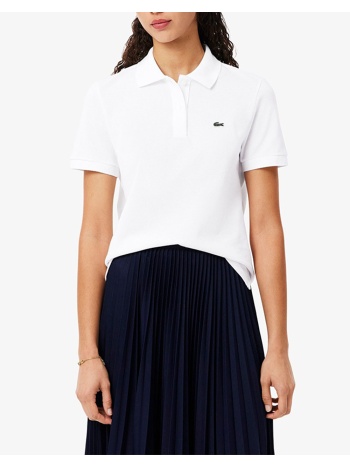 lacoste μπλουζα κμ short sleeved ribbed collar shirt