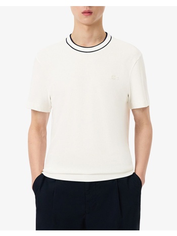 lacoste μπλουζα κμ tee-shirt ss 3th8174-70v offwhite