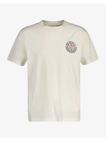 gant μπλουζα κμ graphic ss tshirt 3g2003402-130 cream