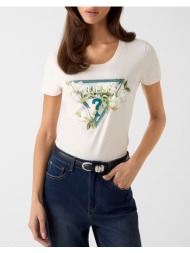 guess ss cn camelia triangle tee μπλουζα γυναικειο w6ri35j1314-g012 offwhite