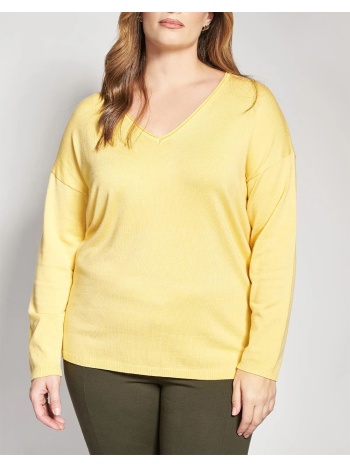 parabita πλεκτή μακρυμάνικη μπλούζα με v-λαιμόκοψη