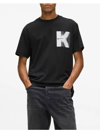 karl lagerfeld jeans klj reg ss k logo tee b1m17066-999