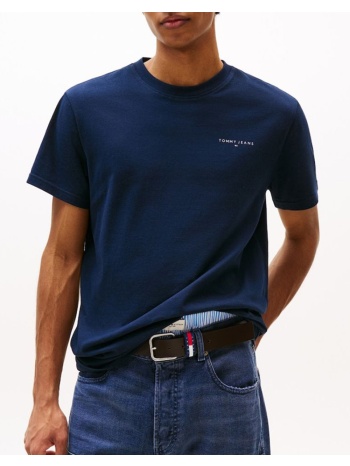 tommy jeans tjm slim linear chest tee ext dm0dm21780-c1g
