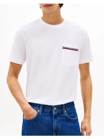 tommy hilfiger global stripe pique pocket tee