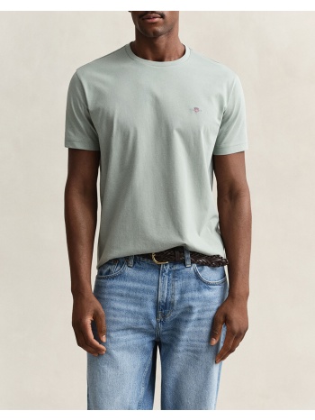 gant μπλουζα κμ reg shield ss t-shirt 3g2003184-10 lightgray