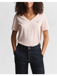 gant μπλουζα κμ reg shield ss v-neck t-shirt 3gw4200750-647 nude