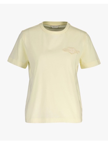 gant μπλουζα κμ reg tonal shield ss t-shirt 3gw4202589-713