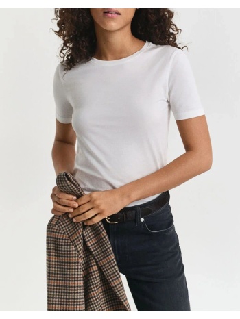 gant μπλουζα κμ light cotton ss t-shirt 3gw4202596-110 white