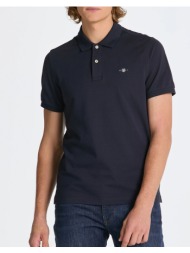 gant μπλουζα κμ reg shield ss pique polo 3g2210-1-433 darkblue