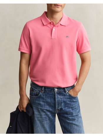 gant μπλουζα κμ reg shield ss pique polo 3g2210-1-622 pink