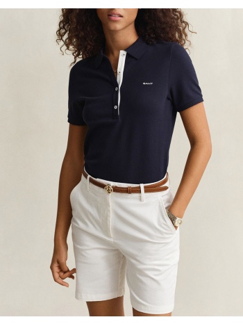 gant μπλουζα κμ slim contrast color ss pique polo