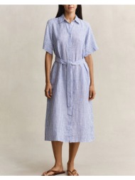 gant φορεμα striped linen ss shirt dress 3gw4503496-417 blue