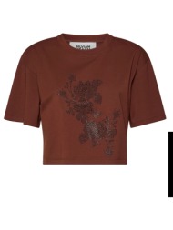 silvian heach t-shirt maniet gpp26228ts-cappuccino brown