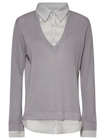 silvian heach sweater yapur gpp26432ma-grey ultimate gray