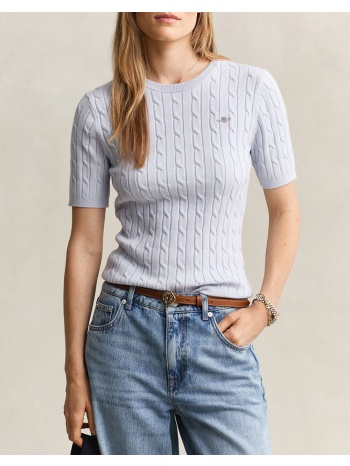 gant πουλοβερ κμ stretch cotton cable ss c-neck