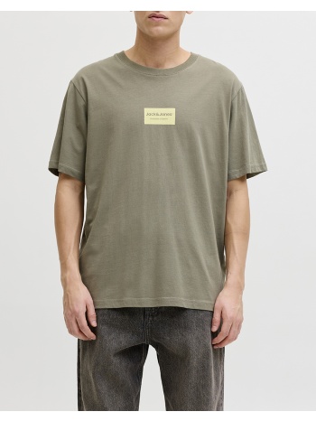 jack&jones jjfrank tee ss crew neck 12288092-vetiver khaki
