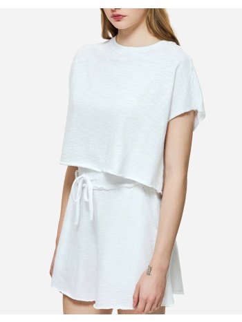 dirty laundry relaxed raw cut t-shirt dlwt000148-white white